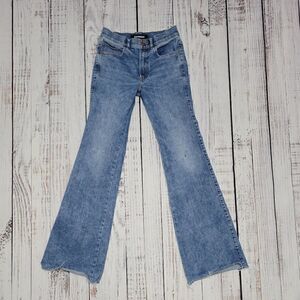 Express Women's Size 4R Acid Wash Slim Flare high Rise Denim Jeans